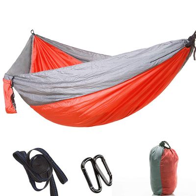 Portable Hammock Camping Double & Single with 2 Tree Straps, Lightweight Nylon Travel Hammocks for 450Lbs Capacity, for Outdoor Backpacking Backyard Hiking