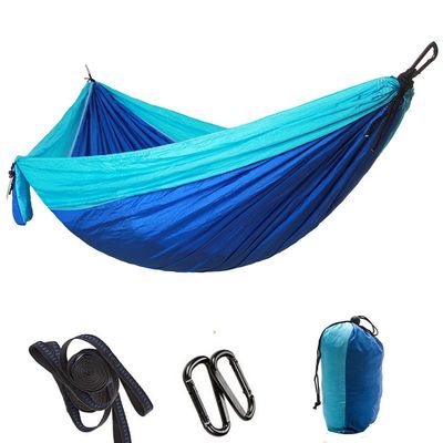 Portable Hammock Camping Double & Single with 2 Tree Straps, Lightweight Nylon Travel Hammocks for 450Lbs Capacity, for Outdoor Backpacking Backyard Hiking