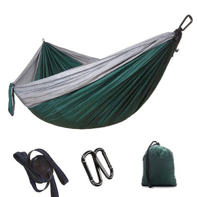 Portable Hammock Camping Double & Single with 2 Tree Straps, Lightweight Nylon Travel Hammocks for 450Lbs Capacity, for Outdoor Backpacking Backyard Hiking