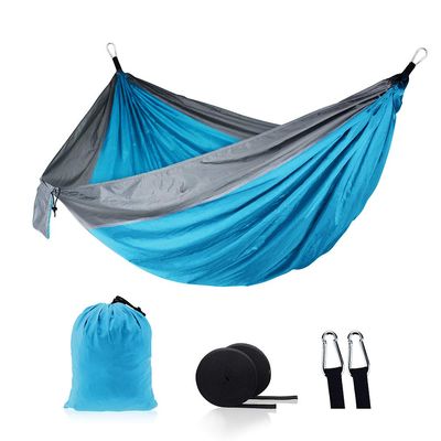 Camping Hammock - Travel Hammock with 2 Tree Straps, Double Hammock, Durable Nylon Parachute Portable Hammock for Outdoor Hiking Backpacking Yard