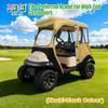 10L0L Golf Cart Deluxe Driving Enclosure for 2 Passenger Club Car Precedent/Tempo,600D Heavy Duty Oxford Cloth Waterproof Windproof and UV Block Rain Cover (Khaki Colour) view 2