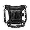 Daniel Jie Gothic Leather Waist Bag Fanny Pack Thigh Leg Hip Holster Purse Travel Pouch Hiking Sport Chain Bags for Women Men view 1
