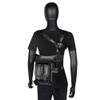 Daniel Jie Gothic Leather Waist Bag Fanny Pack Thigh Leg Hip Holster Purse Travel Pouch Hiking Sport Chain Bags for Women Men view 3