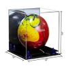 Better Display Cases Acrylic Bowling Ball Display Case with Mirror Case, Navy Blue Risers and Black Base (B33/A028) view 2