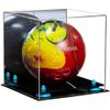 Better Display Cases Acrylic Bowling Ball Display Case with Mirror Case, Light Blue Risers and Black Base (B33/A028) view 1