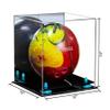 Better Display Cases Acrylic Bowling Ball Display Case with Mirror Case, Light Blue Risers and Black Base (B33/A028) view 2