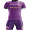 ORKY Custom Soccer Jersey with Short Men Youth Kids Football Uniform Full Kit(Purple 120cm) view 1