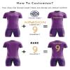 ORKY Custom Soccer Jersey with Short Men Youth Kids Football Uniform Full Kit(Purple 120cm) view 2