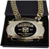 Championship Belt, New Neck Version, Bling Thing, Giant Heavy Neck Chain and Customizable, Personalized, All Sports, Fantasy Football, Sales Contests, Satin Lined Gift Box, Scratch Resistant Engraving view 4