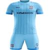 ORKY Custom Soccer Jersey with Short Men Youth Kids Football Uniform Full Kit(Blue XL) view 1