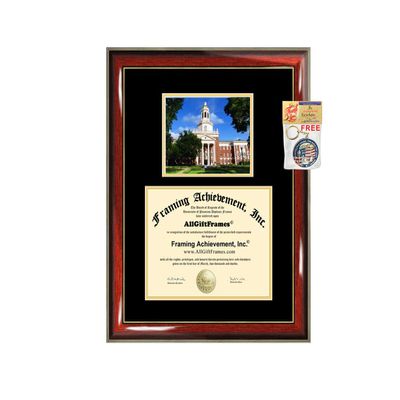 AllGiftFrames Diploma Frame Baylor University Campus Photo Custom Degree Framing Document Graduation Gift Graduate Certificate School Plaque Double Holder