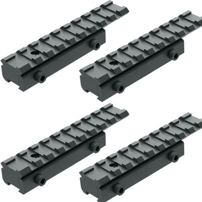 Sniper 3/8" to 7/8" Dovetail to Picatinny Adapter Mount, Low Profile Dovetail to Picatinny Rail Adapter 11mm to 20mm Picatinny Rail Riser Mount (4PCS)