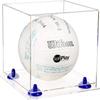 Better Display Cases Acrylic Volleyball Display Case with Clear Case, Navy Blue Risers and Clear Base (B02/A027) view 1