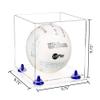 Better Display Cases Acrylic Volleyball Display Case with Clear Case, Navy Blue Risers and Clear Base (B02/A027) view 2