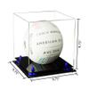 Better Display Cases Acrylic Volleyball Display Case with Clear Case, Navy Blue Risers and Black Base (B02/A027) view 2