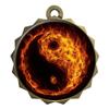10 Pack Martial Arts Gold Medals Trophy Award with Neck Ribbons Acrylic Dome Flame Insert view 2
