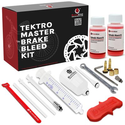BleedZone Master Bleed Kit - Tektro Hydraulic Disc Brakes, 120ml Mineral Oil, Tools for TRP Brakes