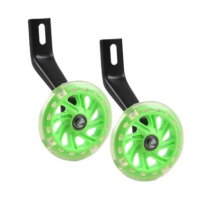 FUFU Support Wheel Children's Bicycle, Stabilizer Training Wheel, Adjustable Wheel Stabilizer,Suitable for 12-20 Inch Children's Bicycle (Color : Green, Size : 14in)