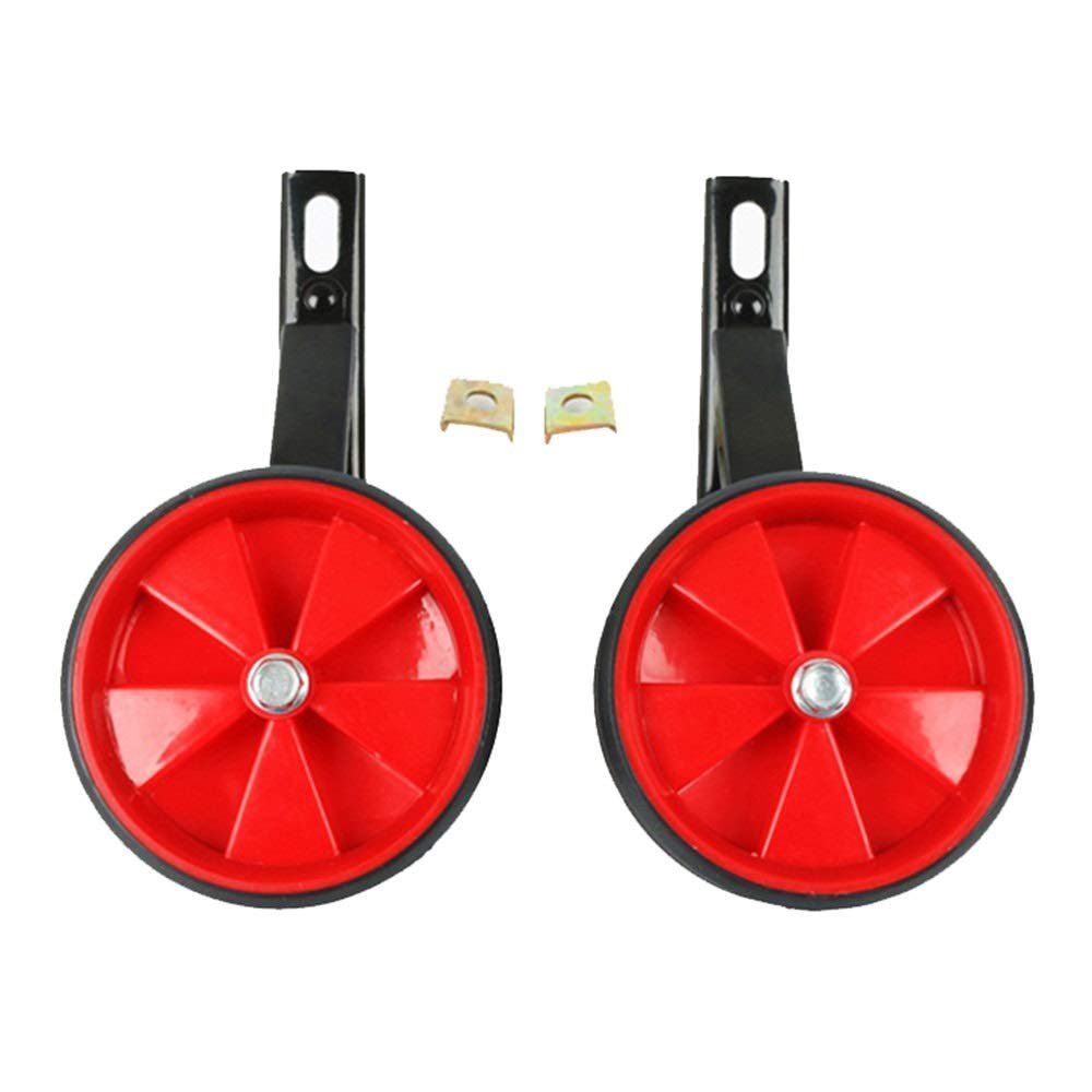 FUFU Children's Bicycle Training Wheel PU Stabilizer, Can Ensure Riding Balance, Suitable for 12-20 Inch Bicycle (Color : Red, Size : 20in)