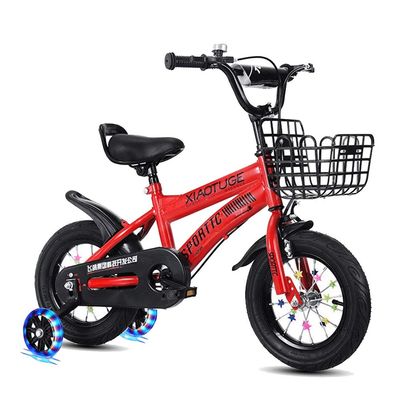 FUFU 12/14/16/18 Inch Bicycles for Boys and Girls, Suitable for Children Aged 2-13, with Auxiliary Wheels and Mudguards (Color : Red, Size : 16in)