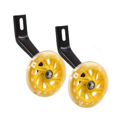 FUFU Support Wheel Children's Bicycle, Stabilizer Training Wheel, Adjustable Wheel Stabilizer,Suitable for 12-20 Inch Children's Bicycle (Color : Yellow, Size : 12in)