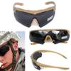 GALAXYLENSE ANSI Z87.1 Combat Tactical Military Ballistic EYE SHIELD Shooting High Impact Resistance Sunglasses 3 Replacement lenses Eye Prescription Glass Holder (Khaki) view 1