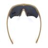 GALAXYLENSE ANSI Z87.1 Combat Tactical Military Ballistic EYE SHIELD Shooting High Impact Resistance Sunglasses 3 Replacement lenses Eye Prescription Glass Holder (Khaki) view 4