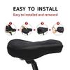 Bike Seat Cover, Comfortable Padded Bicycle Saddle Cushion with Waterproof/Dust Resistant Cover, Great for exercise stationary bikes and outdoor BikingBlack view 3