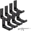DeYoungArbeit Gun Rack Wall Mount Gun Racks Folding Shotgun Hooks Hangers Scratchproof with Soft Padding - Excellent for Indoor Hanging, Display, or Storing Any Weapon, Sword, and Bow (Black 8-Pack) view 1