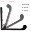 DeYoungArbeit Gun Rack Wall Mount Gun Racks Folding Shotgun Hooks Hangers Scratchproof with Soft Padding - Excellent for Indoor Hanging, Display, or Storing Any Weapon, Sword, and Bow (Black 8-Pack) view 2