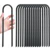Gtongoko Trampolines Wind Stakes 8 Pack 12 Inch,Heavy Duty U Shaped Rebar Tent Stakes Ground Anchors Galvanized Steel Safety Trampoline Anchors for Camping Tents, Soccer Goals view 1