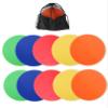 WUSHUANG 10 Inch Poly Vinyl Spot Markers- Non Slip Rubber Agility Markers Flat Field Cones Floor Dots-for Exercise Drills, Sports, Games, Speed Agility Training -10 Pcs view 1