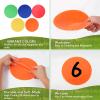 WUSHUANG 10 Inch Poly Vinyl Spot Markers- Non Slip Rubber Agility Markers Flat Field Cones Floor Dots-for Exercise Drills, Sports, Games, Speed Agility Training -10 Pcs view 4