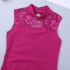 Freebily Kids Girls Basic One-Piece Unitard Gymnastics Leotard Sleeveless Lace Back Ballet Dance Bodysuit Yoga Dancewear Rose Red(Lace) 7-8 Years view 3