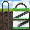 Gtongoko 12 Pack Trampoline Stakes Anchors High Wind, 12 Inch Ground Anchors Heavy Duty with T Hook, Trampoline Tie Down Anchor Kit, Ground Stakes Galvanized Steel, U Shaped, Black view 3