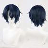 osseoca Dark Blue Cosplay Partial Bangs Hair Ends up Synthetic Hair Anime Halloween Carnival Comic Exhibition Cosplay Hair COS Ombre Wigs view 4