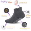 CozyWay Non-Slip Baby & Toddler Grip Socks - Non-Slip Gripper Soles - Toddler Socks With Grippers - 0-6M, Black/White/Gray, 12ct view 2