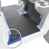 Xtreme Mats Club Car Compatible Golf Cart Mat, Full Coverage Rubber Floor Liner - Fits Club Car Models Precedent (2004-2025)/Onward & Tempo (2017-2025)/Villager & V4L (2019-2024) - Blue Trim view 1