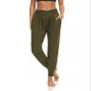 DIBAOLONG Womens Yoga Sweatpants Loose Workout Harem Joggers Casual Comfy Lounge Pajama Pants with Pockets Army Green 2XL view 1