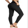 baleaf Leggings with Pockets for Women Black Tummy Control Leggings Workout High Waisted Compression Yoga Ankle Pants Black XL view 1