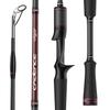 Cadence Vigor Baitcasting Rod 2-Piece Fishing Rods Ultralight & Sensitive Baitcaster Rod-36 Ton Carbon Fuji Reel Seat & Stainless Steel Guides with SiC Inserts Portable Baitcast Rods view 1