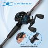 Cadence Vigor Baitcasting Rod 2-Piece Fishing Rods Ultralight & Sensitive Baitcaster Rod-36 Ton Carbon Fuji Reel Seat & Stainless Steel Guides with SiC Inserts Portable Baitcast Rods view 4