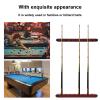 Faceuer Pool Cues Rack, Wooden Wall Mounted 48cm 8 Holes Pool Cues Holder, Wine Red Billiards Accessory for Holding American Large Stick view 2