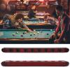 Faceuer Pool Cues Rack, Wooden Wall Mounted 48cm 8 Holes Pool Cues Holder, Wine Red Billiards Accessory for Holding American Large Stick view 4