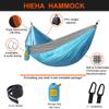 Single Double Hammock Camping Swing Adult Outdoor Backpacking Travel Survival Hunting Sleeping Bed Portable with 2 Straps 2 Carabiner, 300cm200cm view 3
