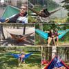 Single Double Hammock Camping Swing Adult Outdoor Backpacking Travel Survival Hunting Sleeping Bed Portable with 2 Straps 2 Carabiner, 300cm200cm view 4