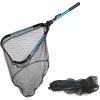 TABANA Foldable Fishing Net, Folding Rubber Coated Fish Landing Net, 78cm/30in Lightweight Fishing Net for Freshwater and Saltwater, Non-Slip Grip, Compact Storage, Easy Catch and Release (Blue) view 1