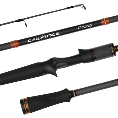 Cadence Primo Baitcasting Rod - Strong & Sensitive Fishing Rod, 40 Ton Carbon Fiber Ultralight Casting Rod with Fuji Reel Seat, Stainless Steel Guides with SiC Inserts, Fishing Pole (Primo-701B-MM)