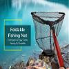 TABANA Foldable Fishing Net, Folding Rubber Coated Fish Landing Net, 78cm/30in Lightweight Fishing Net for Freshwater and Saltwater, Non-Slip Grip, Compact Storage, Easy Catch and Release (Red) view 2