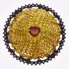 10-Speed Gold Cassette 11-50T/11-42T Wide Ratio Freewheel Mountain Bike MTB Bicycle Cassette Sprocket Compatible with Sarm,10-Speed 11-50T view 1